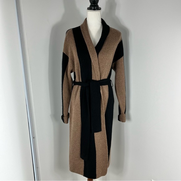 The Cashmere Project long belted overcoat cardigan 100% cashmere - Picture 2 of 9